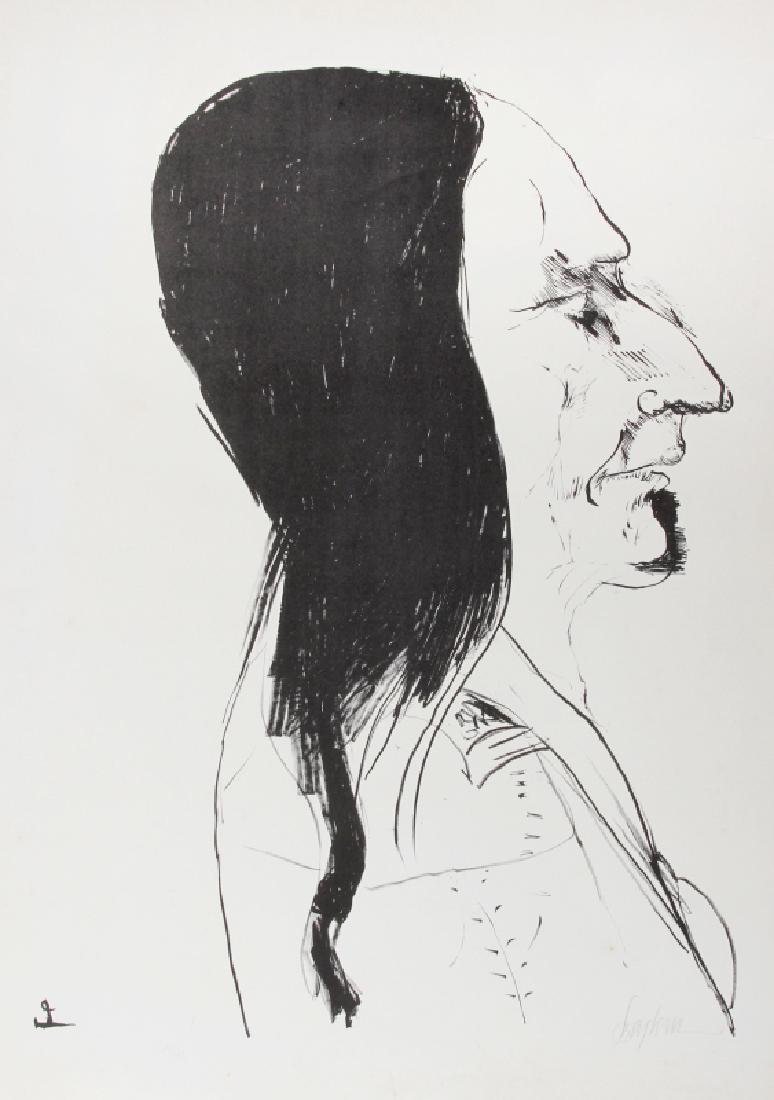 Leonard Baskin, Sitting Bull, Aquatint Etching (1 of 1)