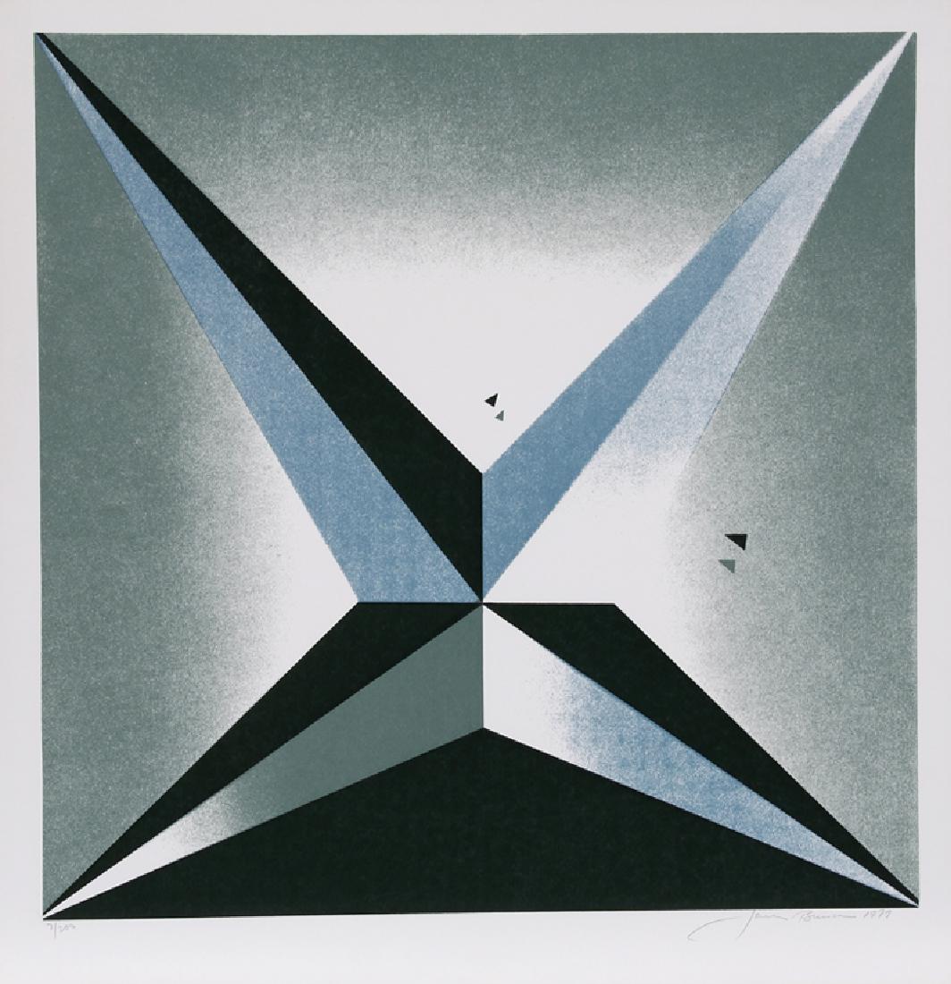 Jack Brusca, Star, Serigraph: Artist: Jack Brusca, American (1939 - 1993) Title: Star Year: 1979 Medium: Serigraph, signed and numbered in pencil Edition: 200 Image Size: 24 x 24 inches Size: 27 in. x 26 in. (68.58 cm x 66.04 cm)