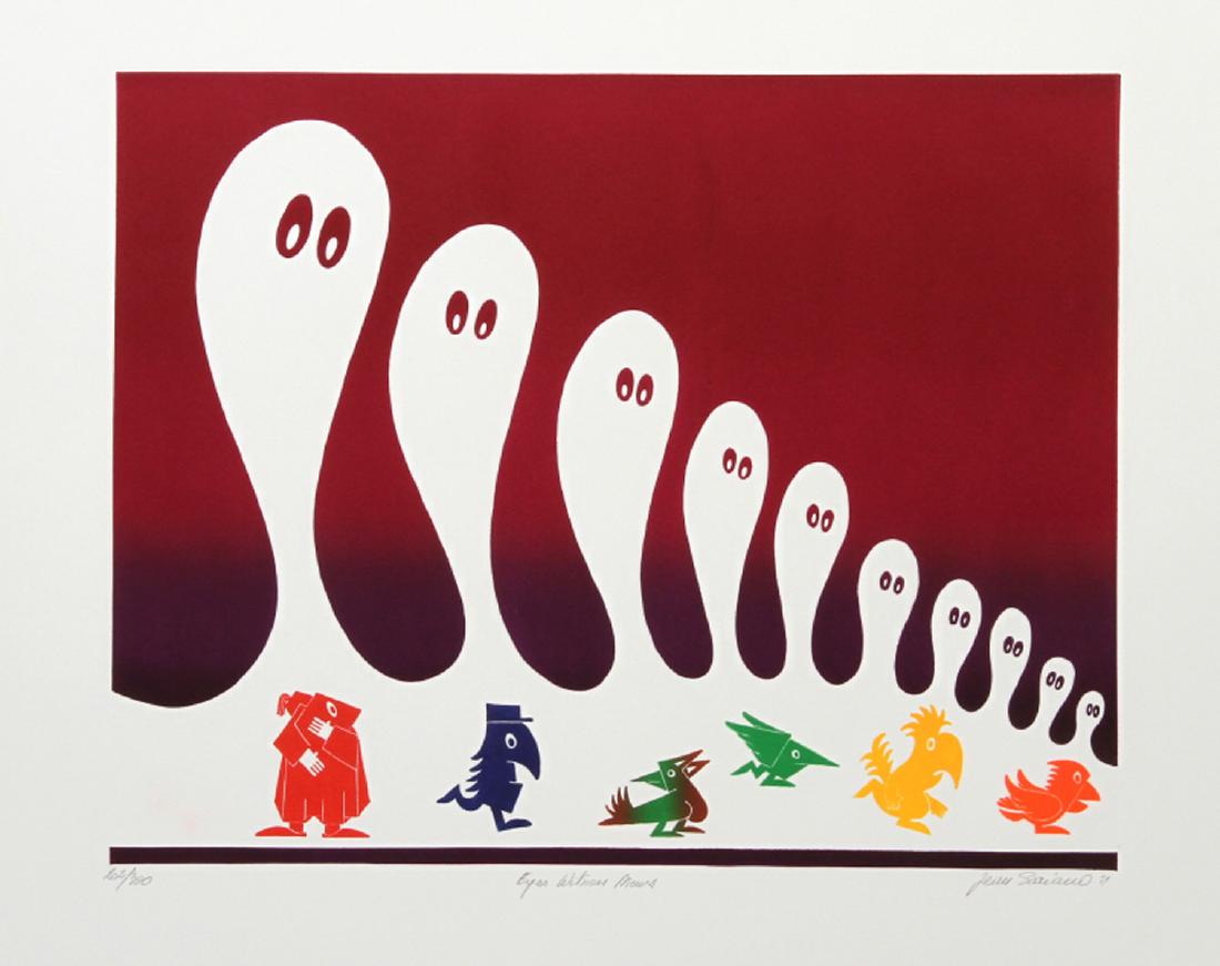 Jean Sariano, Eyes Witness Mews, Intaglio Aquatint (1 of 1)