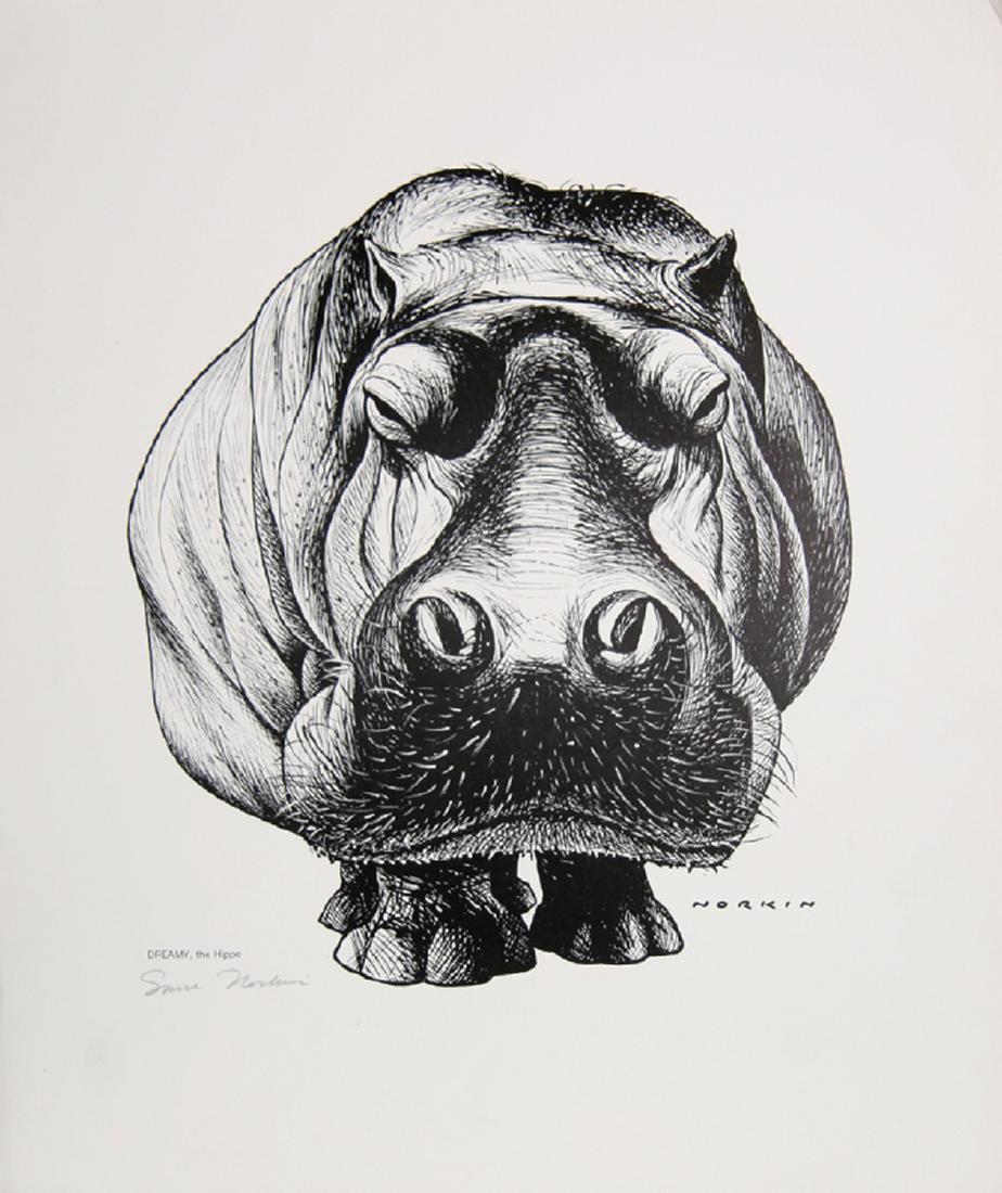 Sam Norkin, Dreamy the Hippo, Poster (1 of 1)