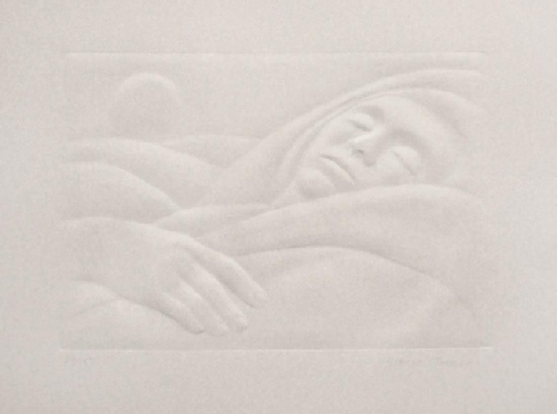 George Tooker, Repose, Embossed Etching (1 of 1)