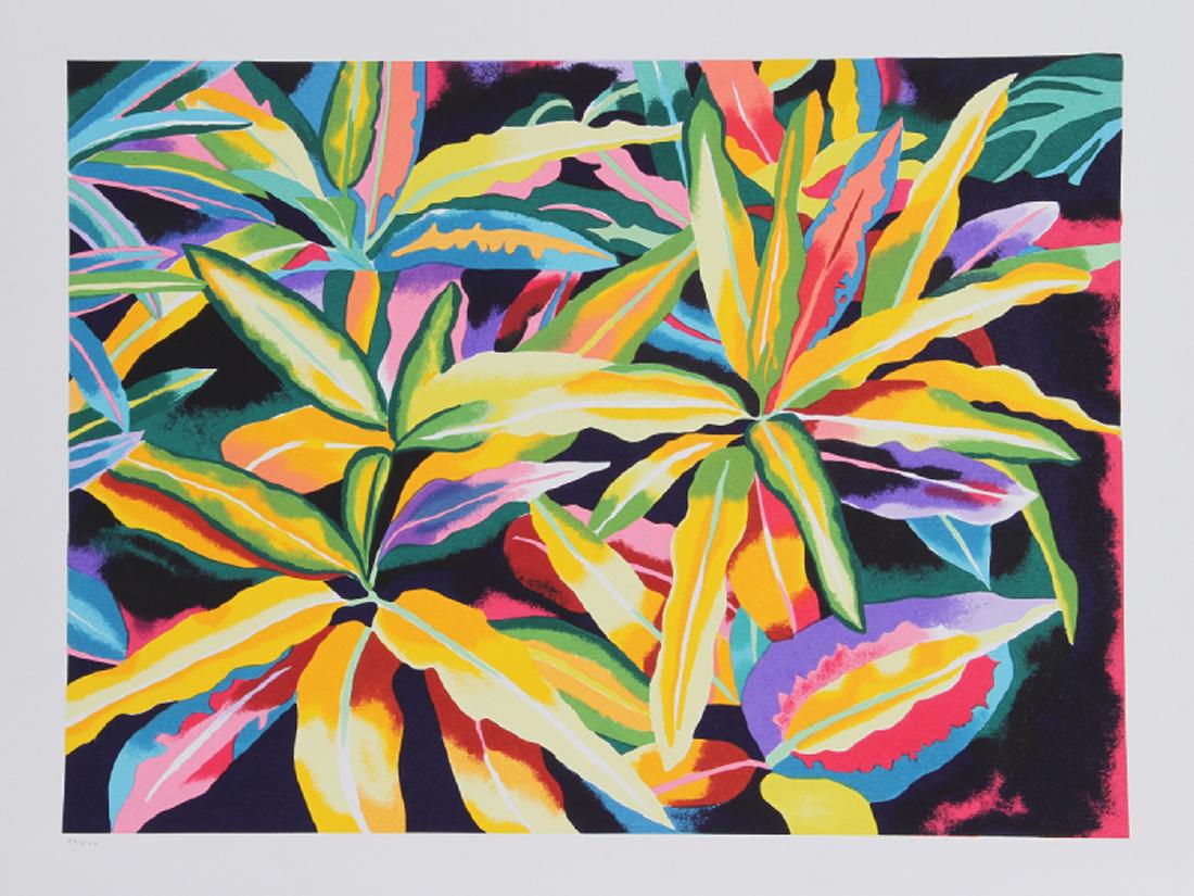 Linda Bastian, Tropical Leaves, Lithograph (1 of 1)