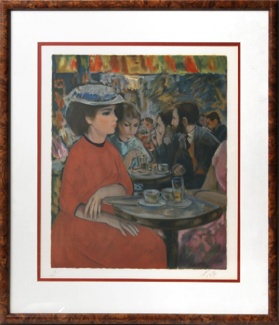 Francois Gall, Woman at Cafe, Lithograph (1 of 1)