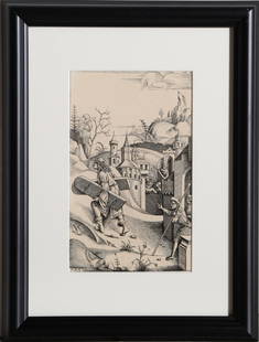 Mair von Landshut, Samson Portant la Porte de la Ville: Artist: Mair von Landshut, After by Amand Durand, German (1450 - 1504) Title: Samson Portant la Porte de la Ville de Gaza Medium: Heliogravure Image Size: 9.5 x 5.75 inches Size: 10.5 x 6.25 in. (26.6