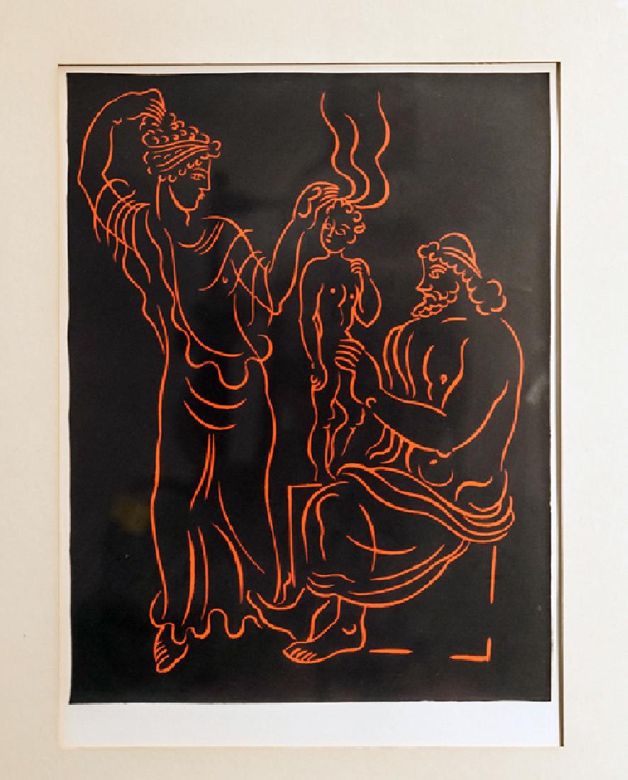 Andre Derain, L'Enfant, Linocut, stamp signed: Artist: Andre Derain, French (1880 - 1954) Title: L'Enfant Year: Printed: circa 1968 Medium: Linocut, stamp signed Image Size: 11 x 9 inches Size: 19 x 15 in. (48.26 x 38.1 cm)