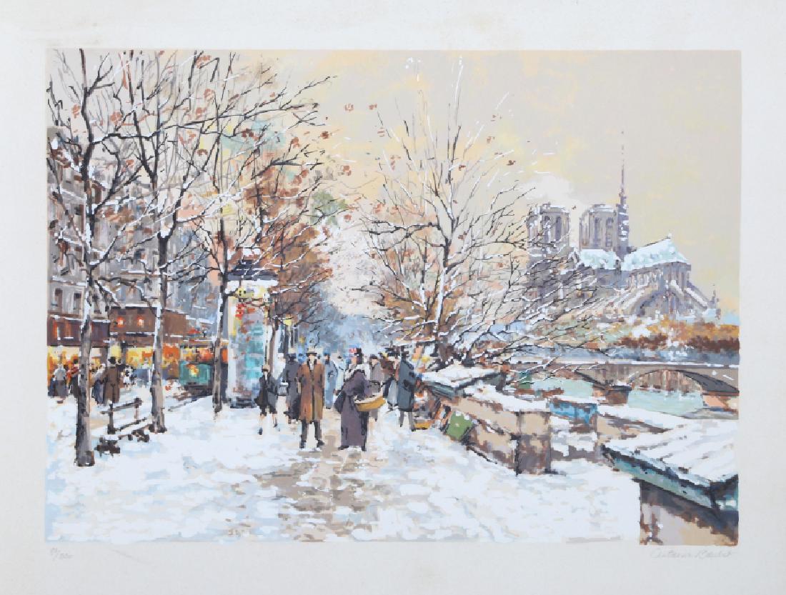 Antoine Boulet, Paris in Winter, Lithograph (1 of 1)