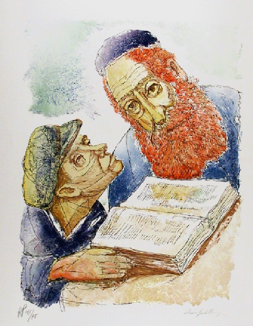 Chaim Goldberg, Teacher and Student, Lithograph (1 of 1)