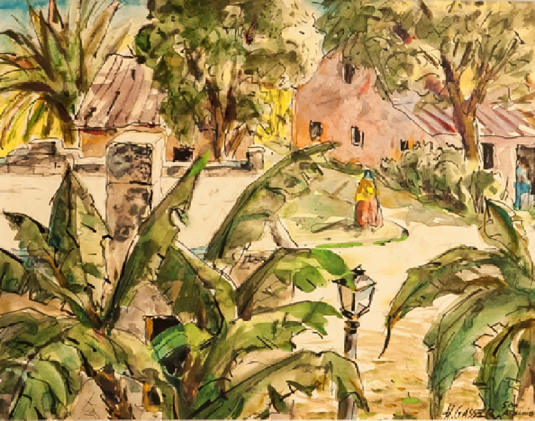 Henry Martin Gasser, San Antonio, Watercolor Painting (1 of 1)