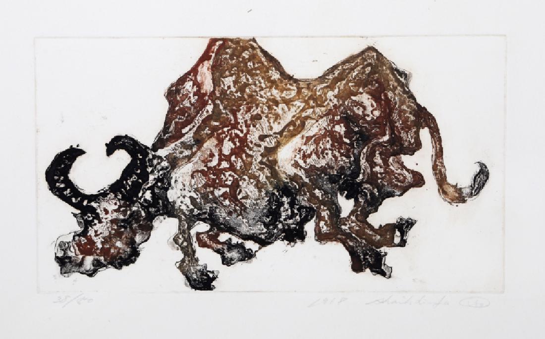 Shaih Lifa, Bull, Aquatint Etching (1 of 1)