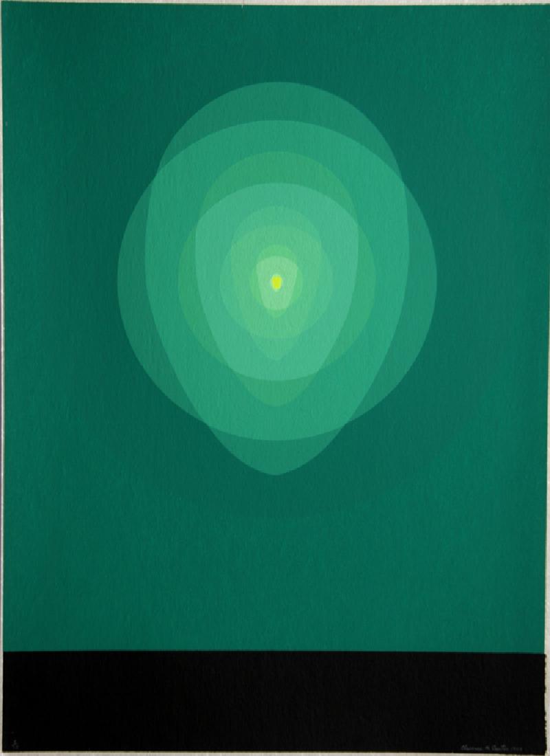 Clarence Holbrook Carter, Green Mandala, Silkscreen (1 of 1)