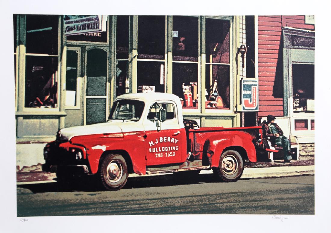 Ralph Goings, Bulldozing International, Lithograph (1 of 1)