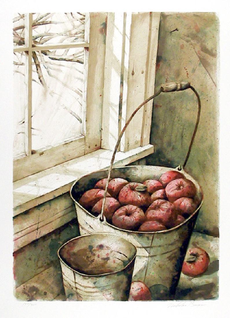 Nicholas Berger, Pail of Apples, Lithograph (1 of 1)