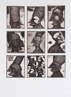 Alexander Brodsky and Ilya Utkin, Unknown Person,: Artist: Alexander Brodsky and Ilya Utkin, Russian (1955 - ) Title: Unknown Person from Brodsky and Utkin: Projects 1981 - 1990 Year: 1990 Medium: Etching on German Rag paper, signed and numbered in pe