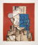 Pablo Picasso, Visage sur Fond Rouge, Lithograph