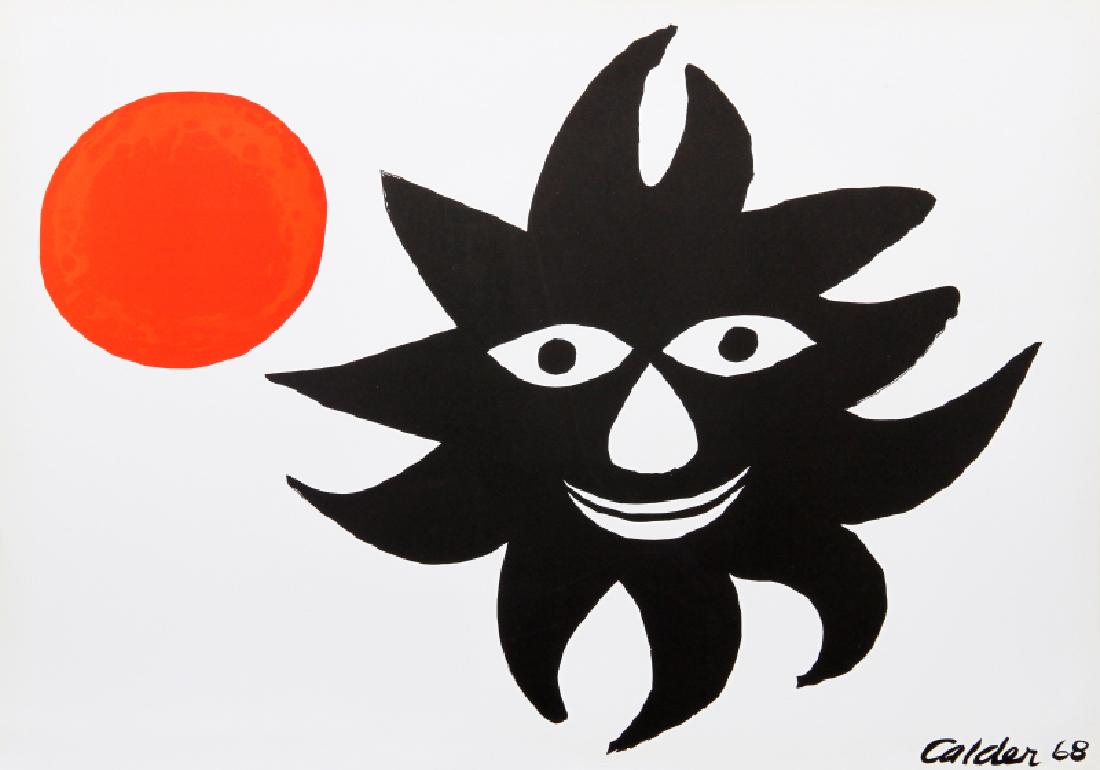 Alexander Calder, Red Sun, Lithograph: Artist: Alexander Calder, American (1898 - 1976) Title: Red Sun Year: 1968 Medium: Lithograph, signed in the plate Size: 24.5 x 35 in. (62.23 x 88.9 cm)
