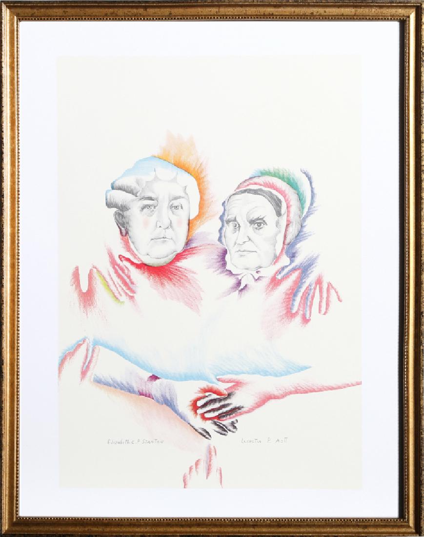 Marisol Escobar, Women's Equality, Print: Artist: Marisol Escobar, French/Venezuelan (1930 - 2016) Title: Women's Equality Year: 1975 Medium: Offset Lithograph Size: 17 in. x 14 in. (43.18 cm x 35.56 cm) Frame Size: 20 x 17 inches