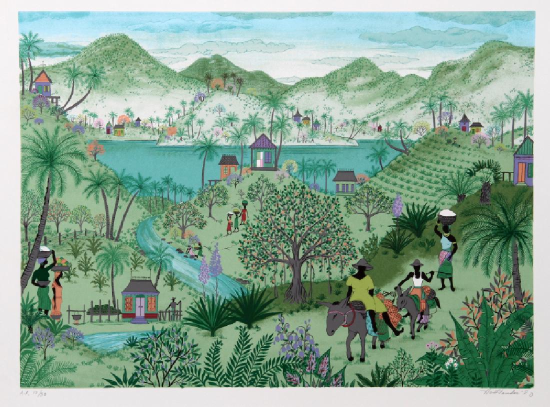 Jack Hofflander, Donkey Ride, Serigraph: Artist: Jack Hofflander, American (1920 - 2003) Title: Donkey Ride Year: 1980 Medium: Serigraph, signed and numbered in pencil Edition: 250, AP 30 Image Size: 22 x 30 inches Size: 26 in. x 33 in. (66.