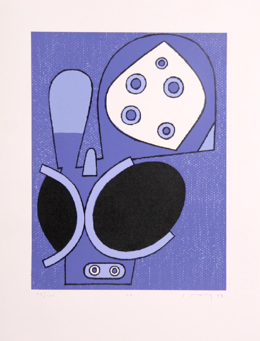 David Storey, V.4, Serigraph: Artist: David Storey, American (1948 - ) Title: V.4 Year: 1999 Medium: Serigraph, signed and numbered in pencil Edition: 100 Image Size: 17 x 13 inches Size: 22.5 in. x 17.5 in. (57.15 cm x 44.45 cm)