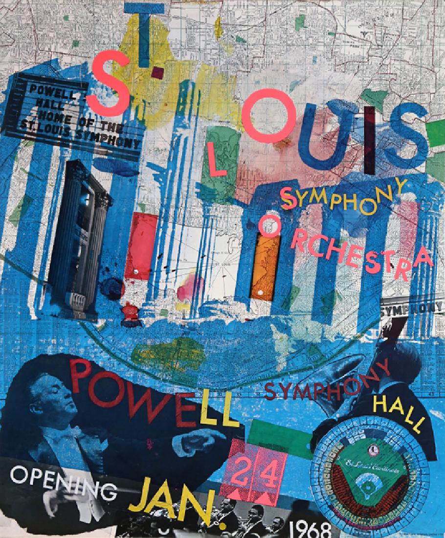 Robert Rauschenberg, St. Louis Symphony Orchestra,: Artist: Robert Rauschenberg, American (1925 - 2008) Title: St. Louis Symphony Orchestra Year: 1968 Medium: Poster Size: 33 x 25 in. (83.82 x 63.5 cm)