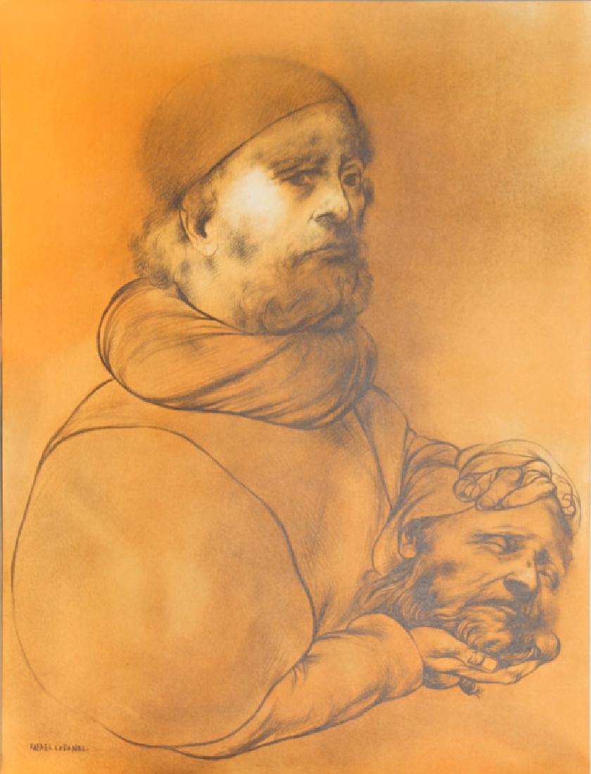 Rafael Coronel, Portrait XVII, Galeria de Arte: Artist: Rafael Coronel, Mexican (1931 - ) Title: Portrait XVII from Galeria de Arte Misrachi Portfolio Year: 1978 Medium: Offset Lithograph, signed in the plate Edition: 2000 Size: 24.5 x 19 in. (62.2
