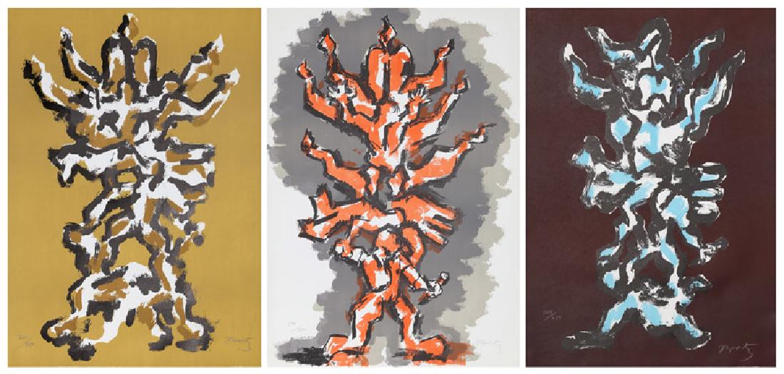 Jacques Lipchitz, Tree of Life, Portfolio of Three: Artist: Jacques Lipchitz, Lithuanian (1891 - 1973) Title: Tree of Life Year: 1972 Medium: Portfolio of Three Lithographs, each signed and numbered in pencil Edition: 250 Size: 26 in. x 18 in. (66.04 c