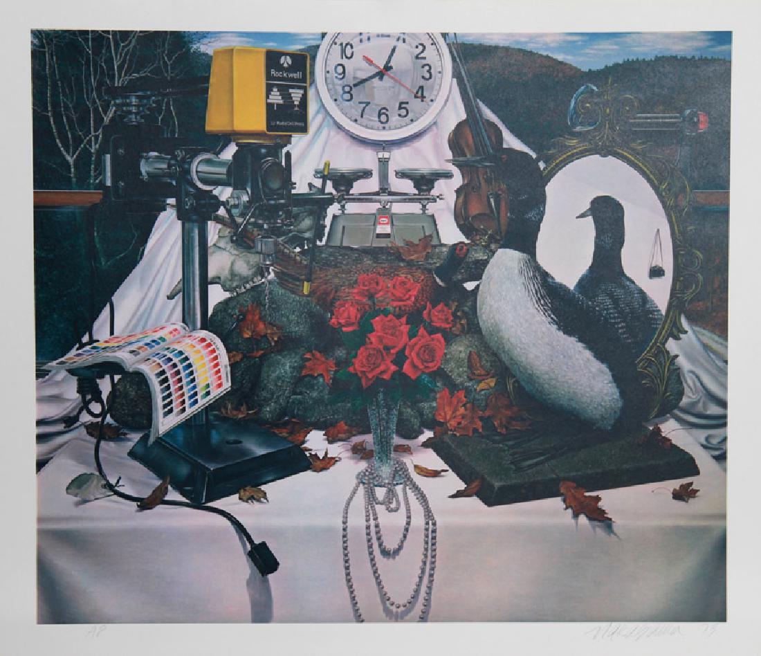 Naoto Nakagawa, Portrait of Roses, Lithograph: Artist: Naoto Nakagawa Title: Portrait Of Roses Year: 1979 Medium: Lithograph, signed and numbered in pencil Edition: AP Image Size: 19 x 22 inches Size: 21 in. x 28 in. (53.34 cm x 71.12 cm)