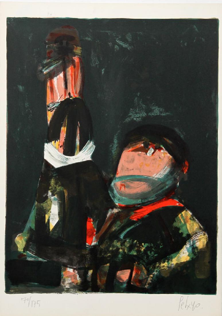 Orlando Pelayo, Don Quixote and Sancho Panza,: Artist: Orlando Pelayo Title: Don Quixote and Sancho Panza Year: circa 1979 Medium: Lithograph, signed and numbered in pencil Edition: 175 Image Size: 25.5 x 20 inches Size: 29.5 x 21 in. (74.93 x 53.