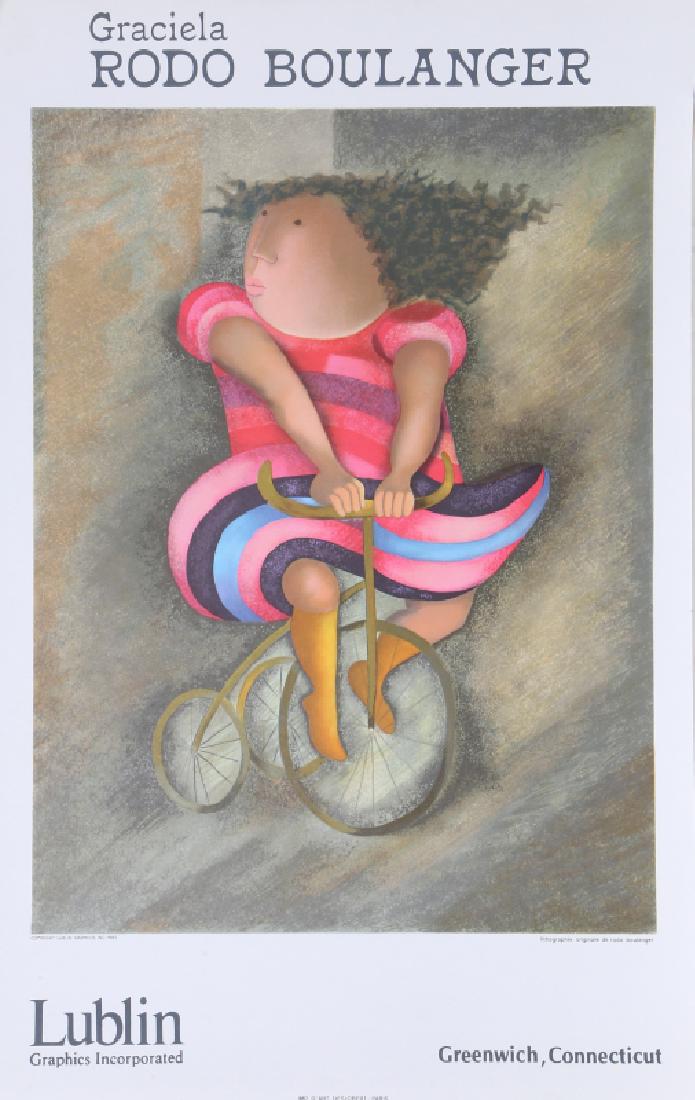 Graciela Rodo Boulanger, Lublin - Girl on Bicycle,: Artist: Graciela Rodo Boulanger, Bolivian (1935 - ) Title: Lublin - Girl on Bicycle Year: 1982 Medium: Poster Size: 34 x 27 in. (86.36 x 68.58 cm)