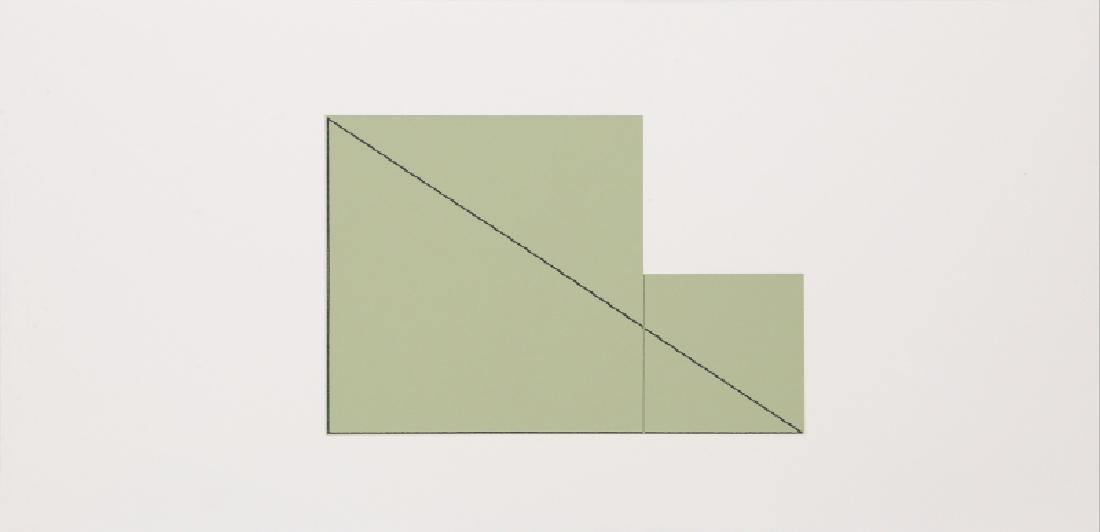 Robert Mangold, Untitled II from Book of Silk Screen: Artist: Robert Mangold, American (1937 - ) Title: untitled from Book of Silk Screen Prints: Multiple Panel Paintings 1973-1976 Year: 1988 Medium: Screenprint on Wove Paper Edition: 300 Image Size: 7 x