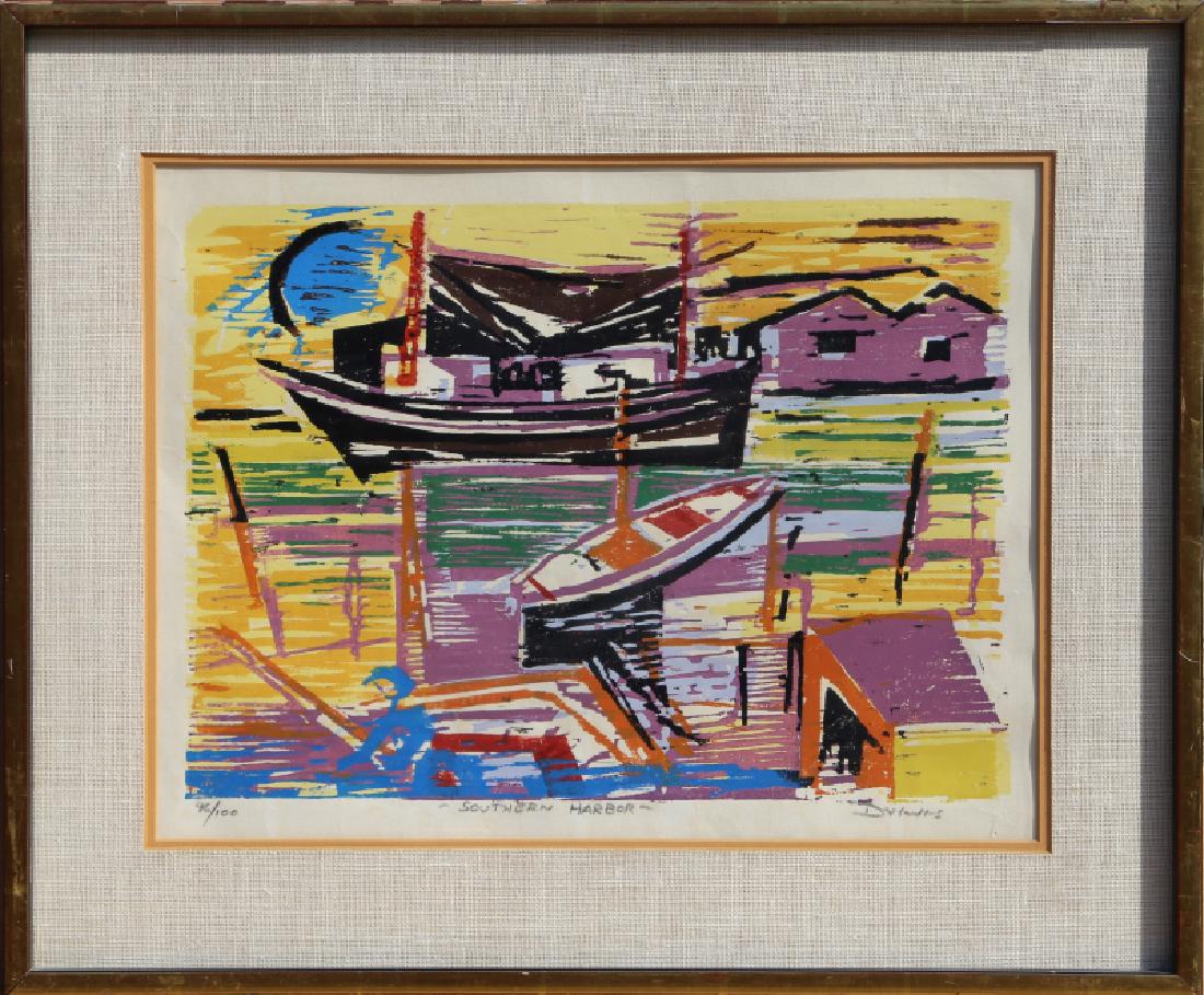 Werner Drewes, Southern Harbor, Woodcut (1 of 1)
