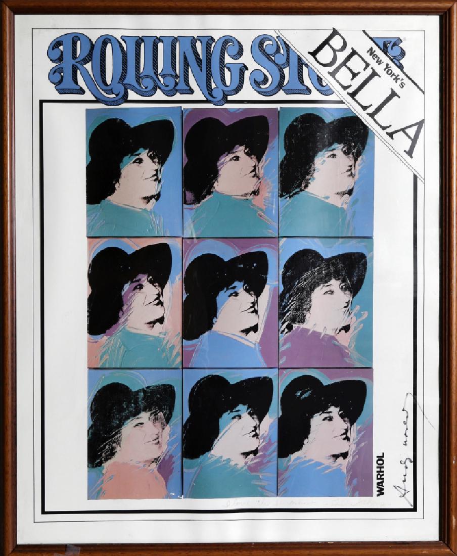 Andy Warhol, Bella Abzug, Rolling Stone Cover, Signed (1 of 3)