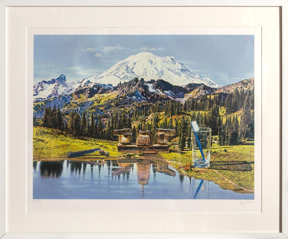 Doug Webb, Faucet, Serigraph: Artist: Doug Webb, Turkish (1946 - ) Title: Faucet Year: 1985 Medium: Serigraph, signed and numbered in pencil Edition: AP 54/75 Size: 29.5 in. x 36 in. (74.93 cm x 91.44 cm) Frame Size: 31 x 38 inche