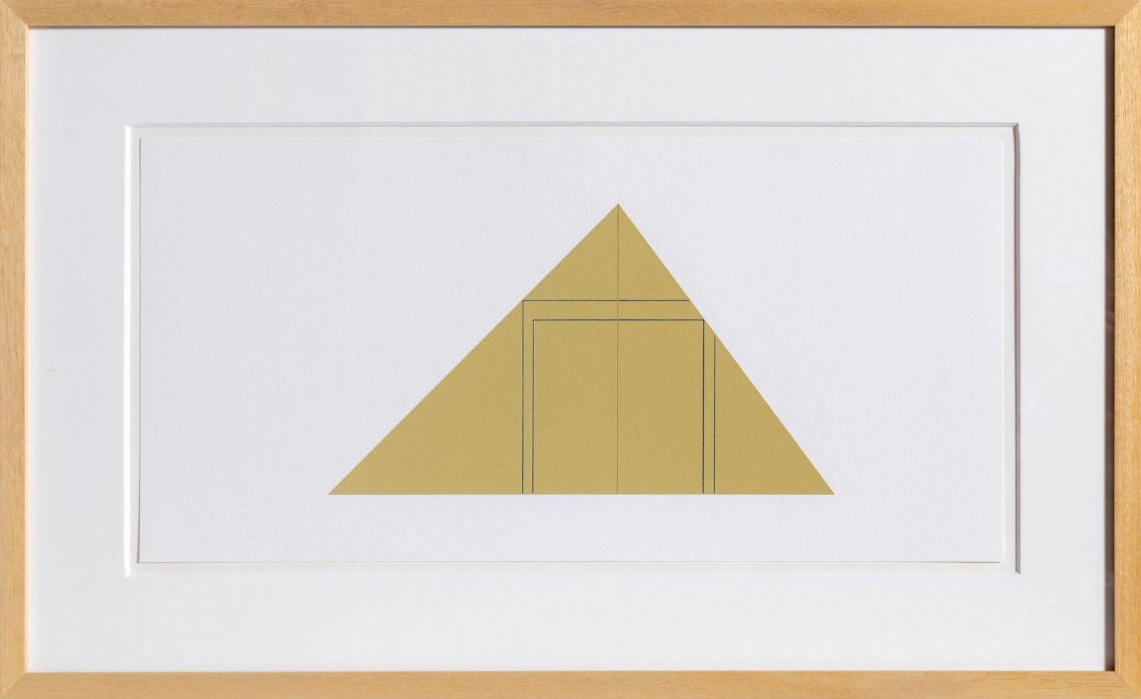 Robert Mangold, Untitled (Triangle), Screenprint: Artist: Robert Mangold, American (1937 - ) Title: Untitled (Triangle) Portfolio: Book of Silk Screen Prints: Multiple Panel Paintings 1973-1976 Year: 1988 Medium: Screenprint on wove paper Edition: 30