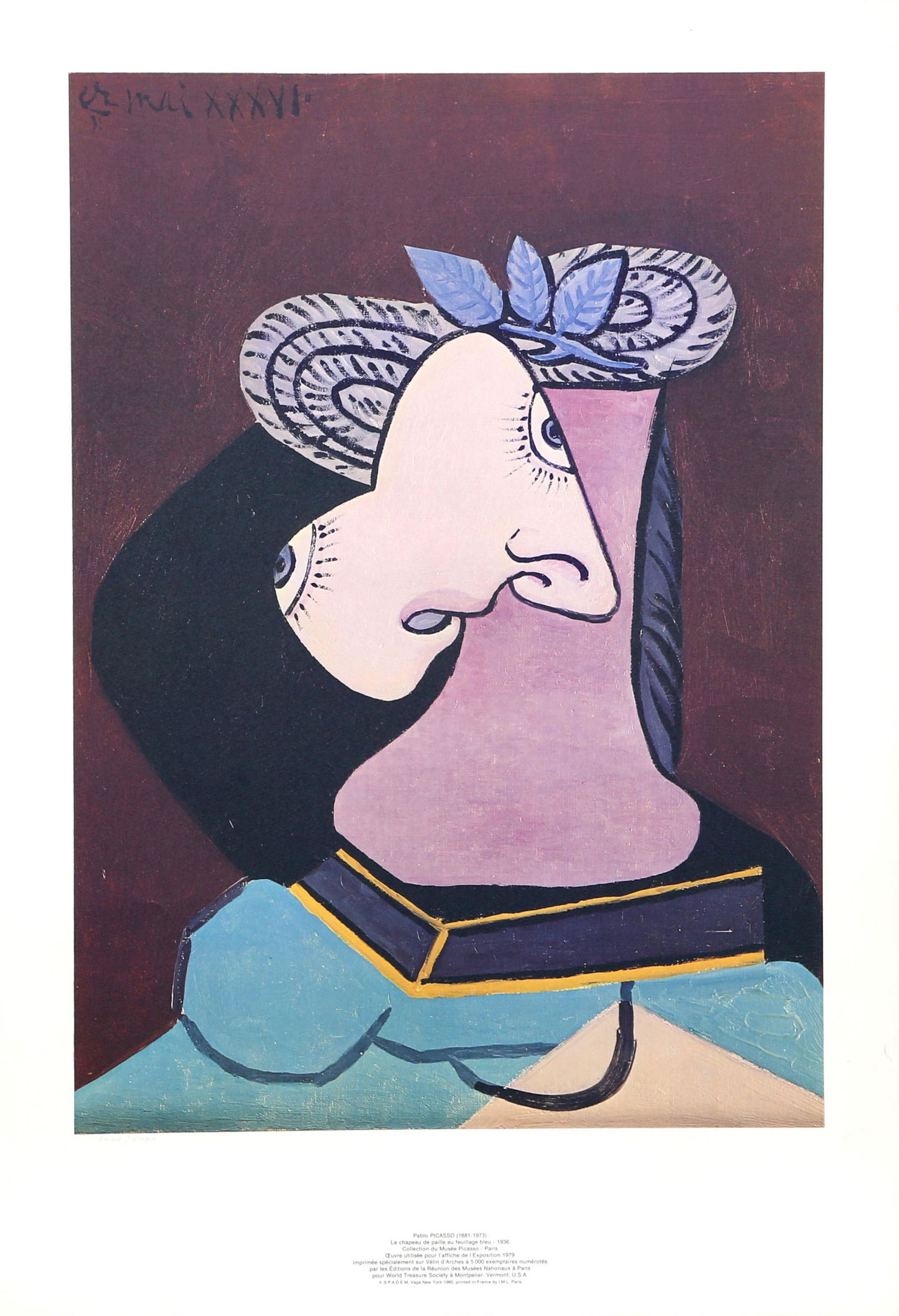 Pablo Picasso, Le Chapeau de Paille au Feuilage Bleu, (1 of 2)