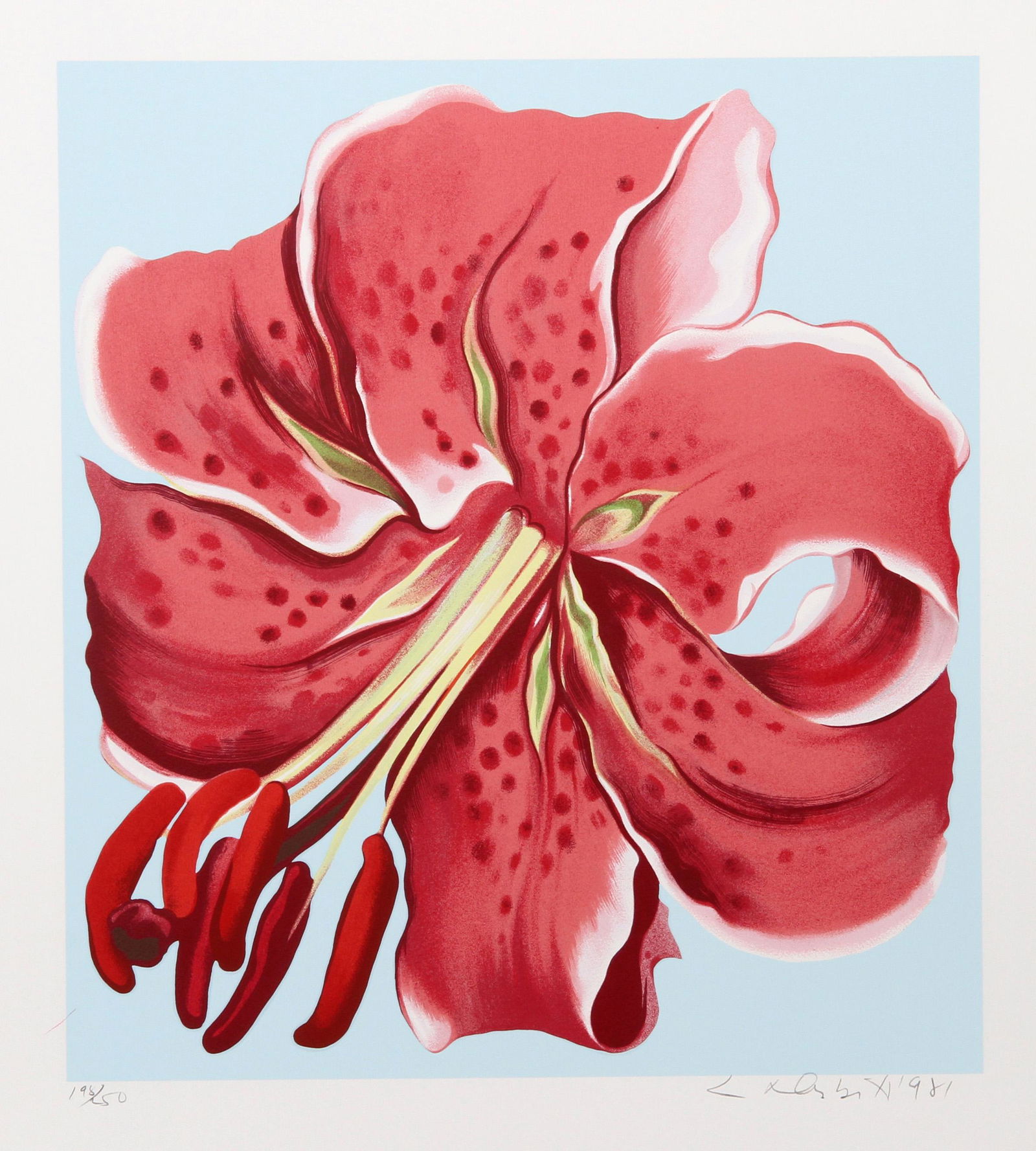 Lowell Blair Nesbitt, Red Spotted Lily from the Stamp (1 of 2)