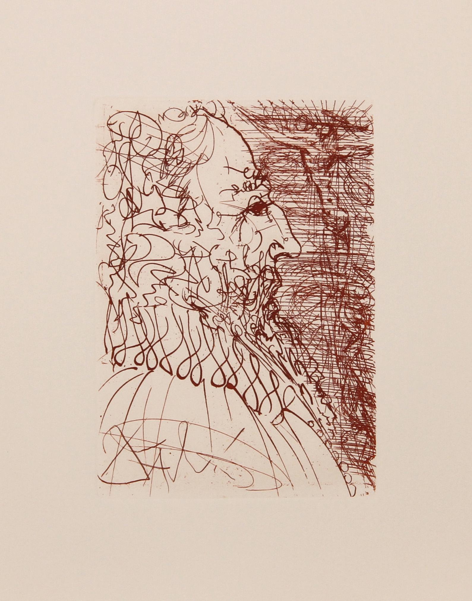 Salvador Dali, El Greco (Sepia), Etching (1 of 2)