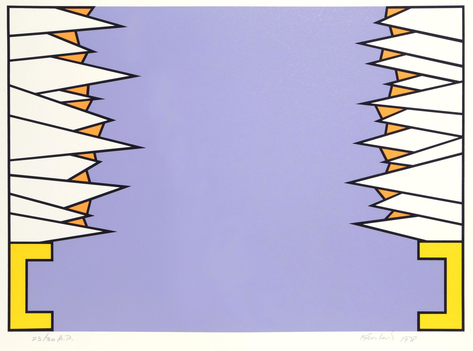 Nicholas Krushenick, Over the Rainbow, Silkscreen (1 of 2)