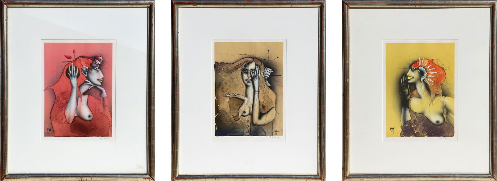 Paul Wunderlich, Nicht Sehen, Sprechen, Hoeren, Lot of (1 of 7)
