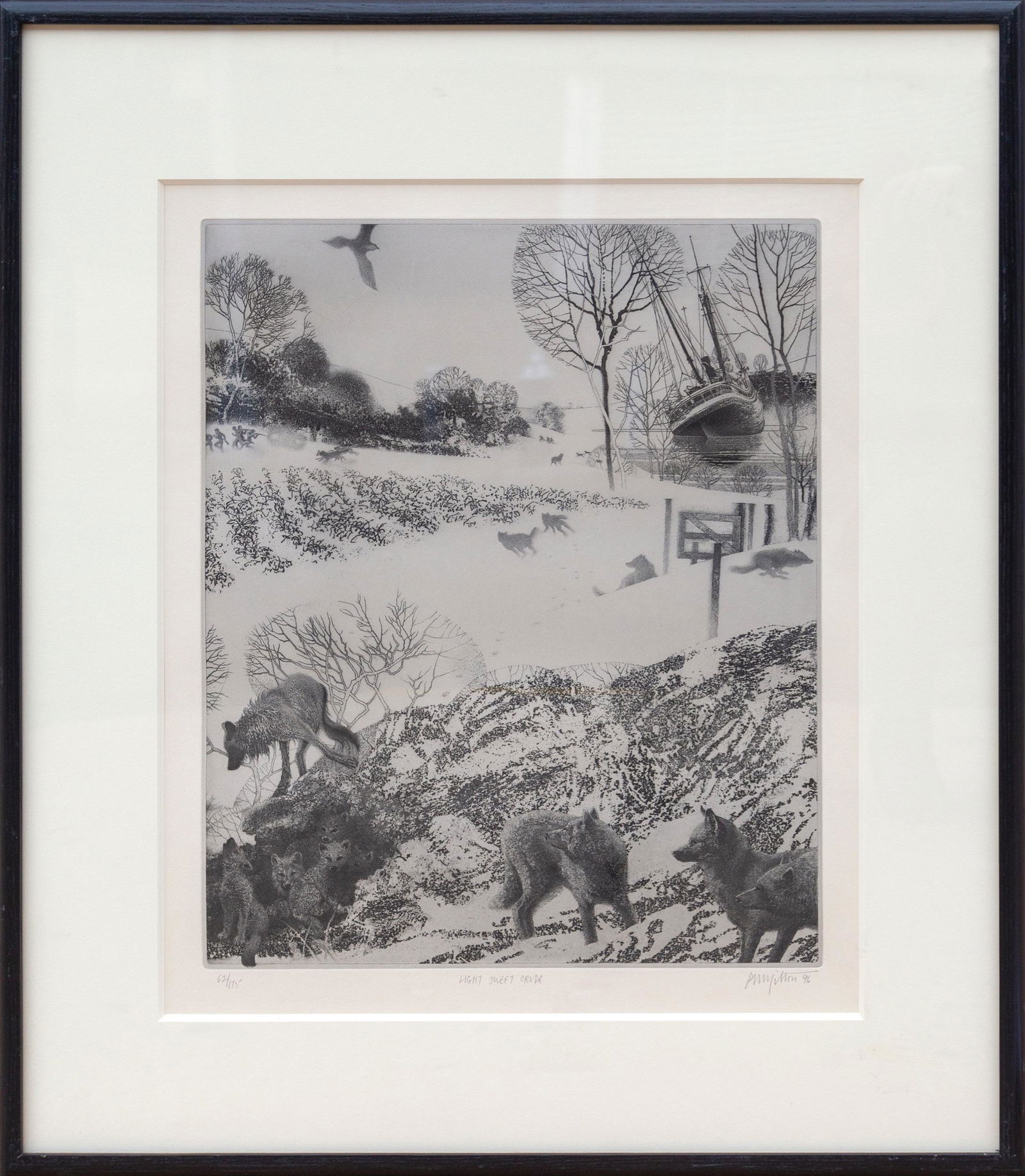 Peter Milton, Light Sweet Crude, Intaglio Etching (1 of 3)