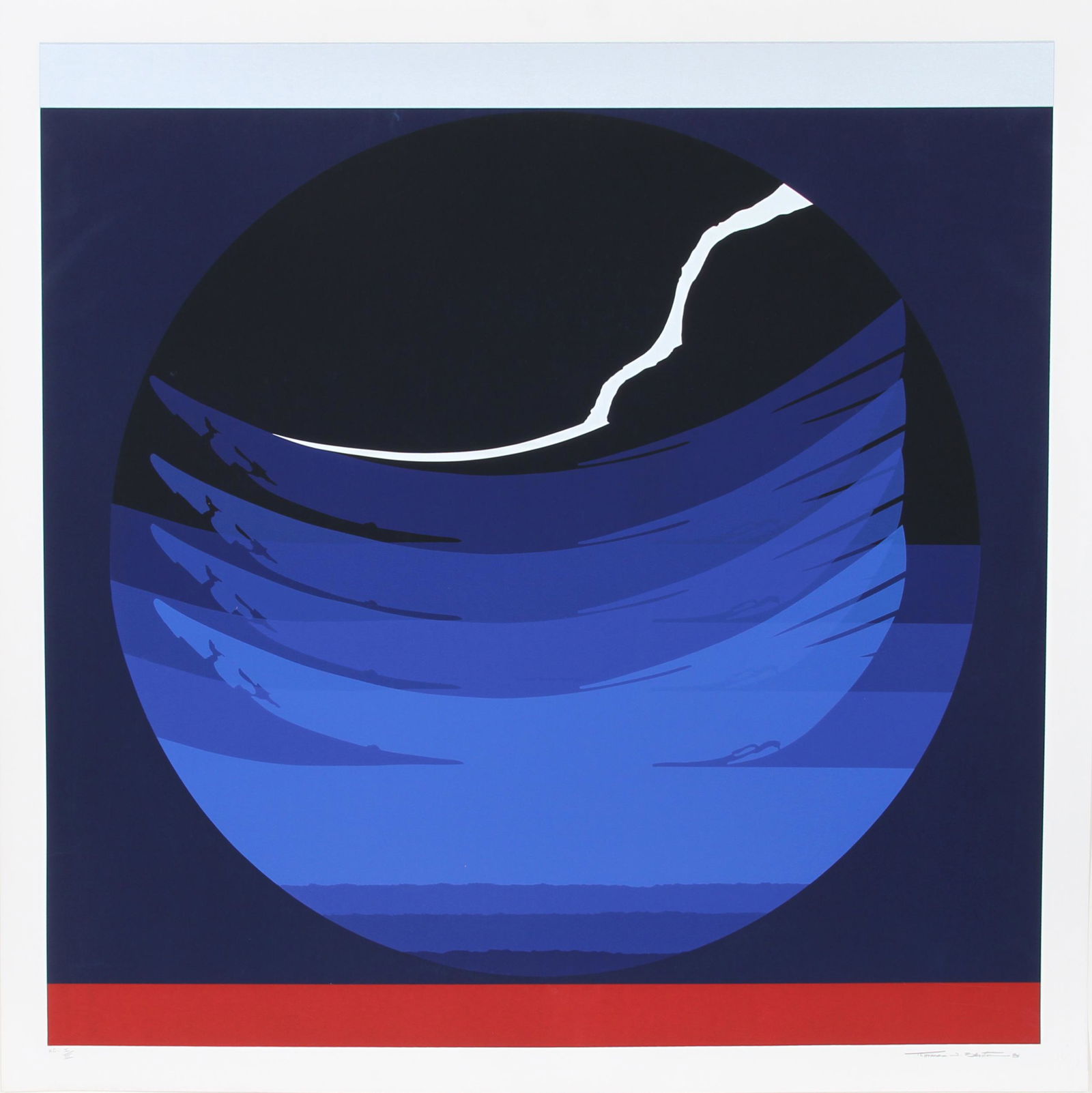 Thomas W. Benton, Gate Series Blue, Silkscreen (1 of 2)