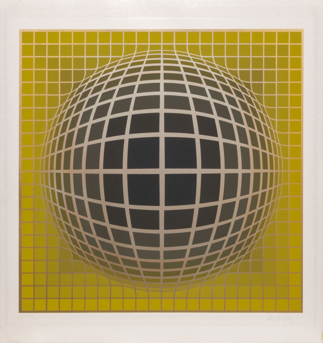 Victor Vasarely, Series 2 (Yellow) Screenprint (1 of 1)