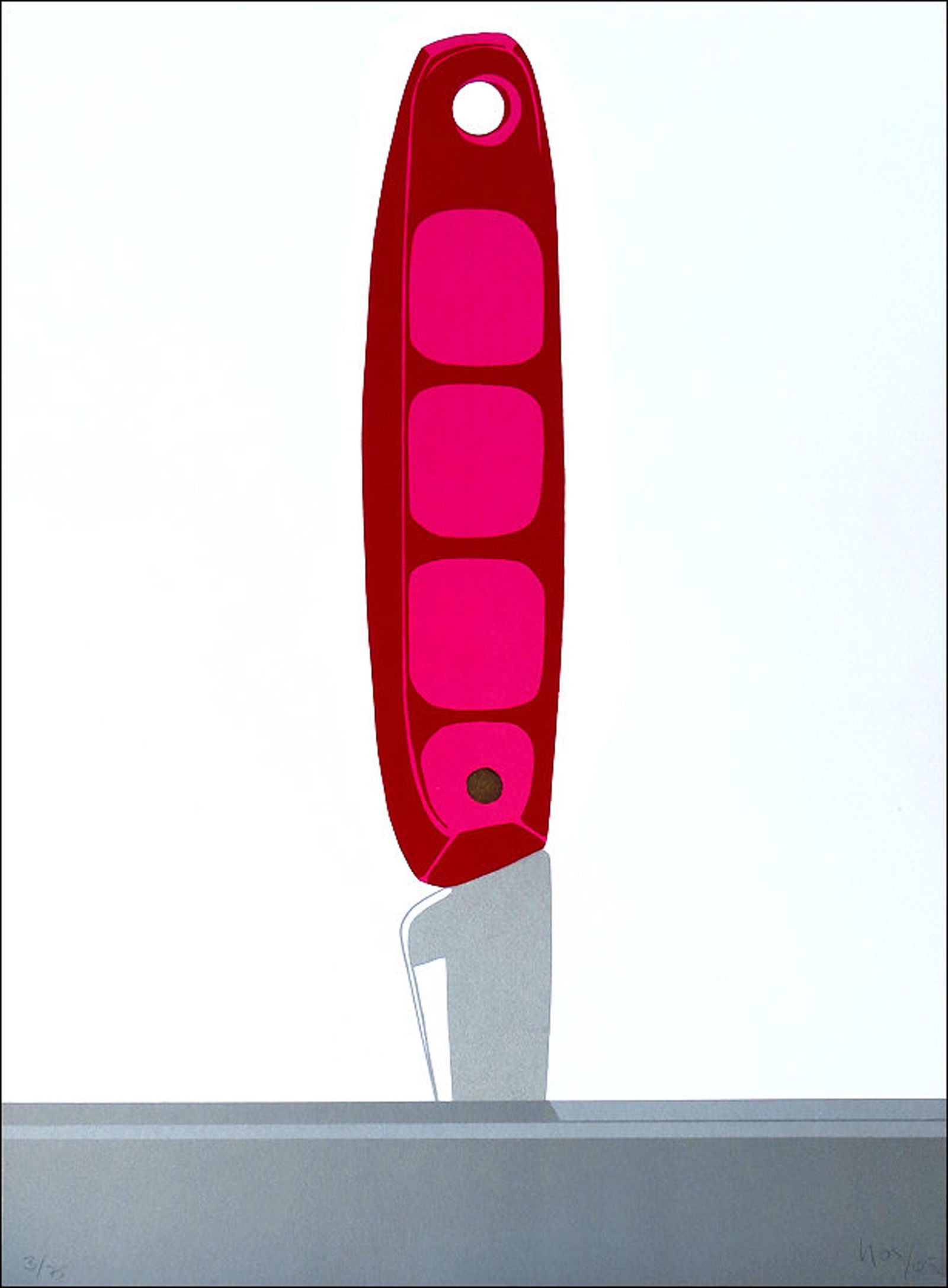 Ana Mercedes Hoyos, Pink Knife, Lithograph (1 of 1)