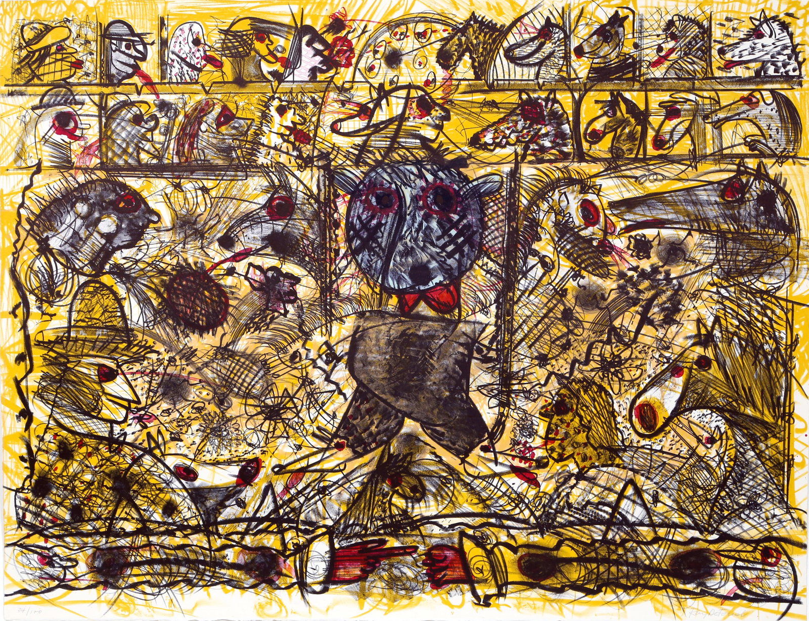 Roy De Forest, Walking, Lithograph (1 of 1)