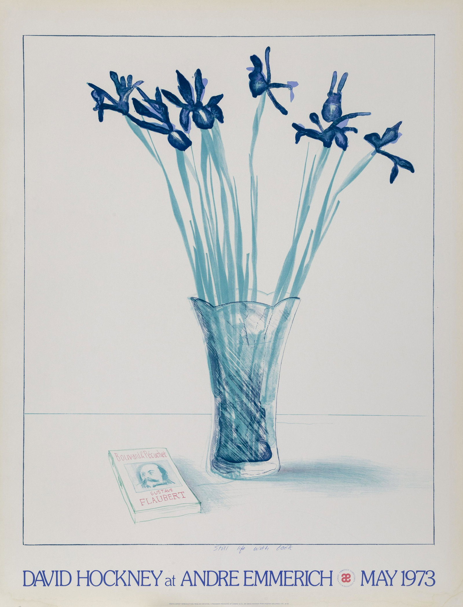 David Hockney, Still Life with Vase, Poster: Artist: David Hockney, British (1937 - ) Title: Still Life with Vase Year: 1973 Medium: Poster Size: 32.5 x 24.75 in. (82.55 x 62.87 cm)