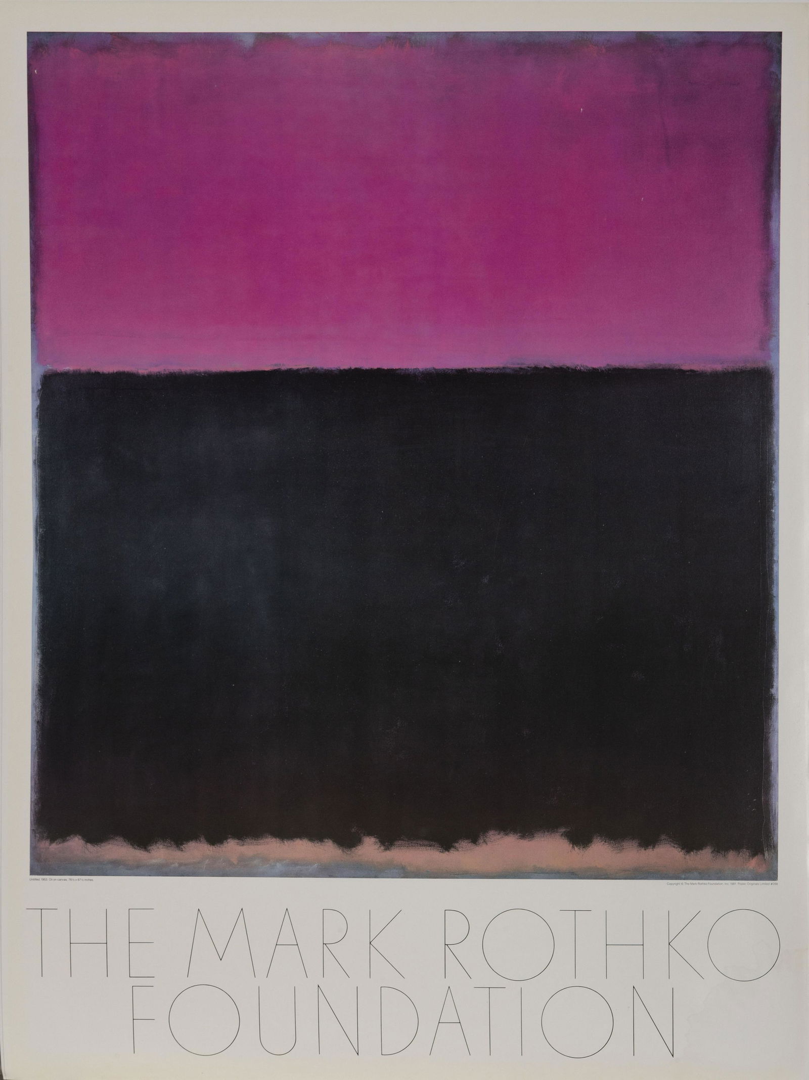 Mark Rothko, Untitled 1953, Poster on board: Artist: Mark Rothko (1903 - 1970) Title: Untitled 1953 Year: 1981 Medium: Poster on board Size: 40 x 30 in. (101.6 x 76.2 cm)