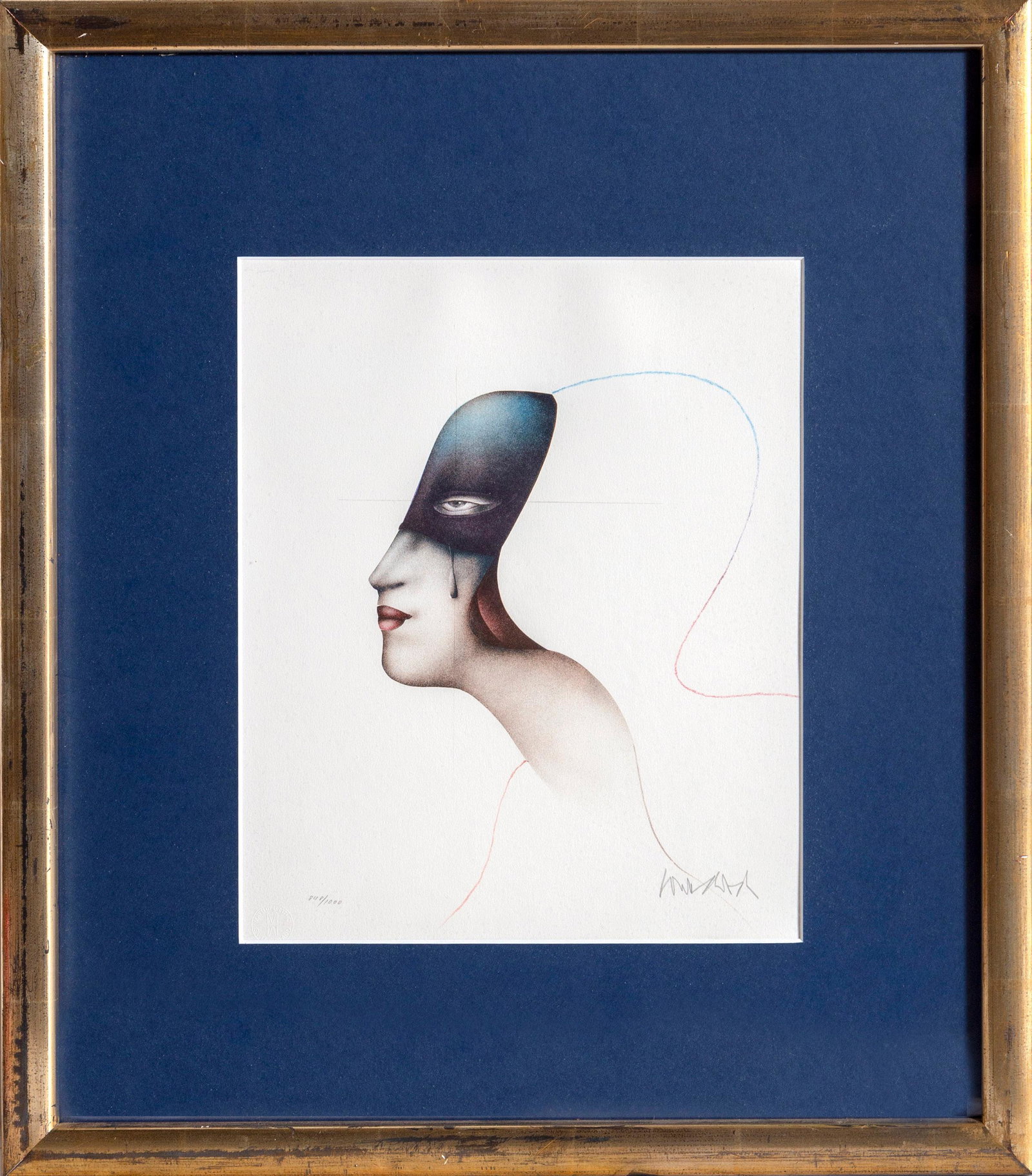 Paul Wunderlich, Tete de Femme III, Lithograph: Artist: Paul Wunderlich, German (1927 - 2010) Title: Tete de Femme III Medium: Lithograph, signed and numbered in pencil Edition: 848/1000 Image Size: 13 x 10.5 inches Frame Size: 22.25 x 19.5 inches