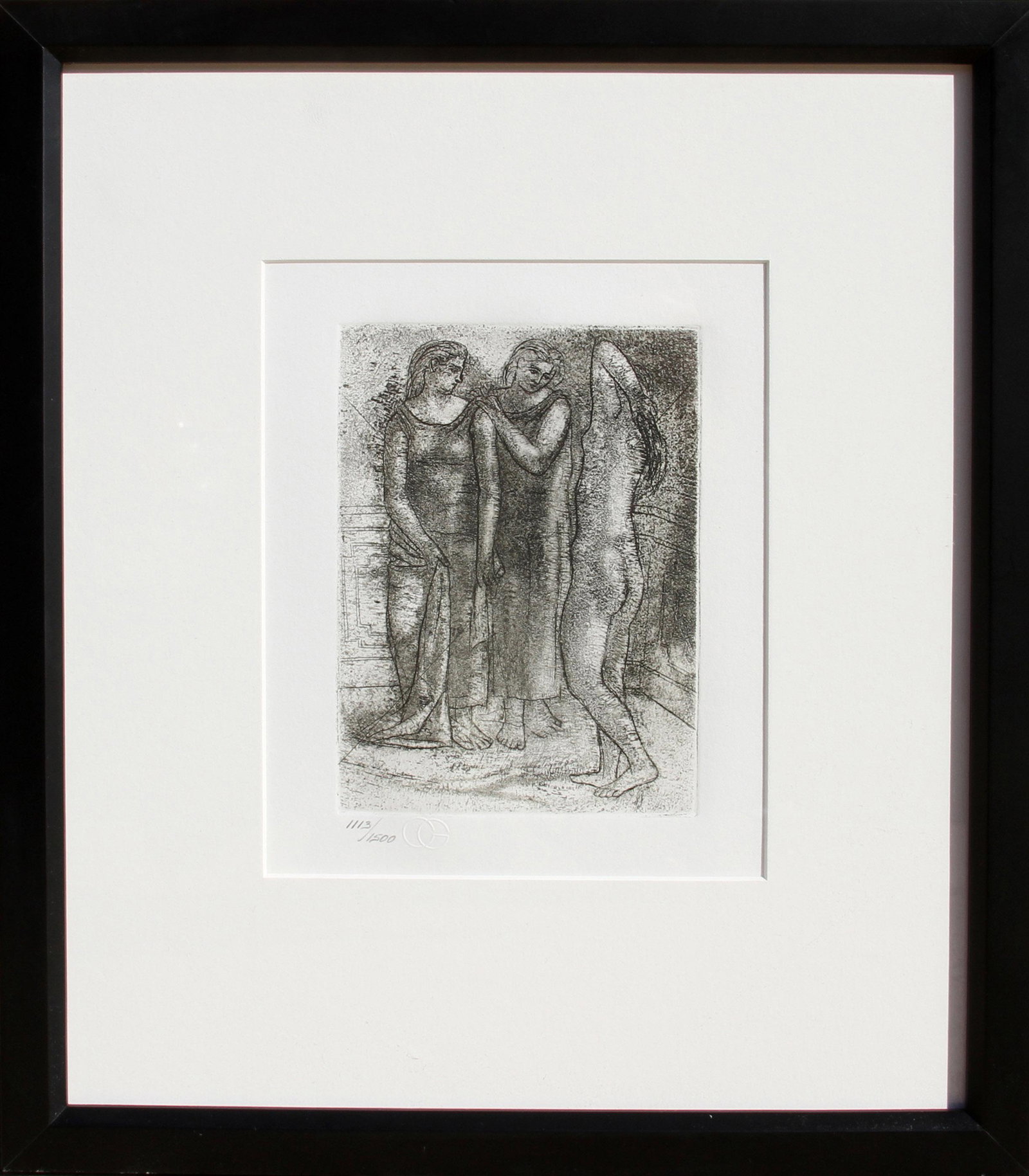 Pablo Picasso, Groupe de Trois Femmes, Restrike Etching: Artist: Pablo Picasso, After, Spanish (1881 - 1973) Title: Groupe de Trois Femmes Year: 1922-23 | printed circa 1968 Medium: Restrike Etching, numbered in pencil w/ blindstamp Edition: 1500 Image Size