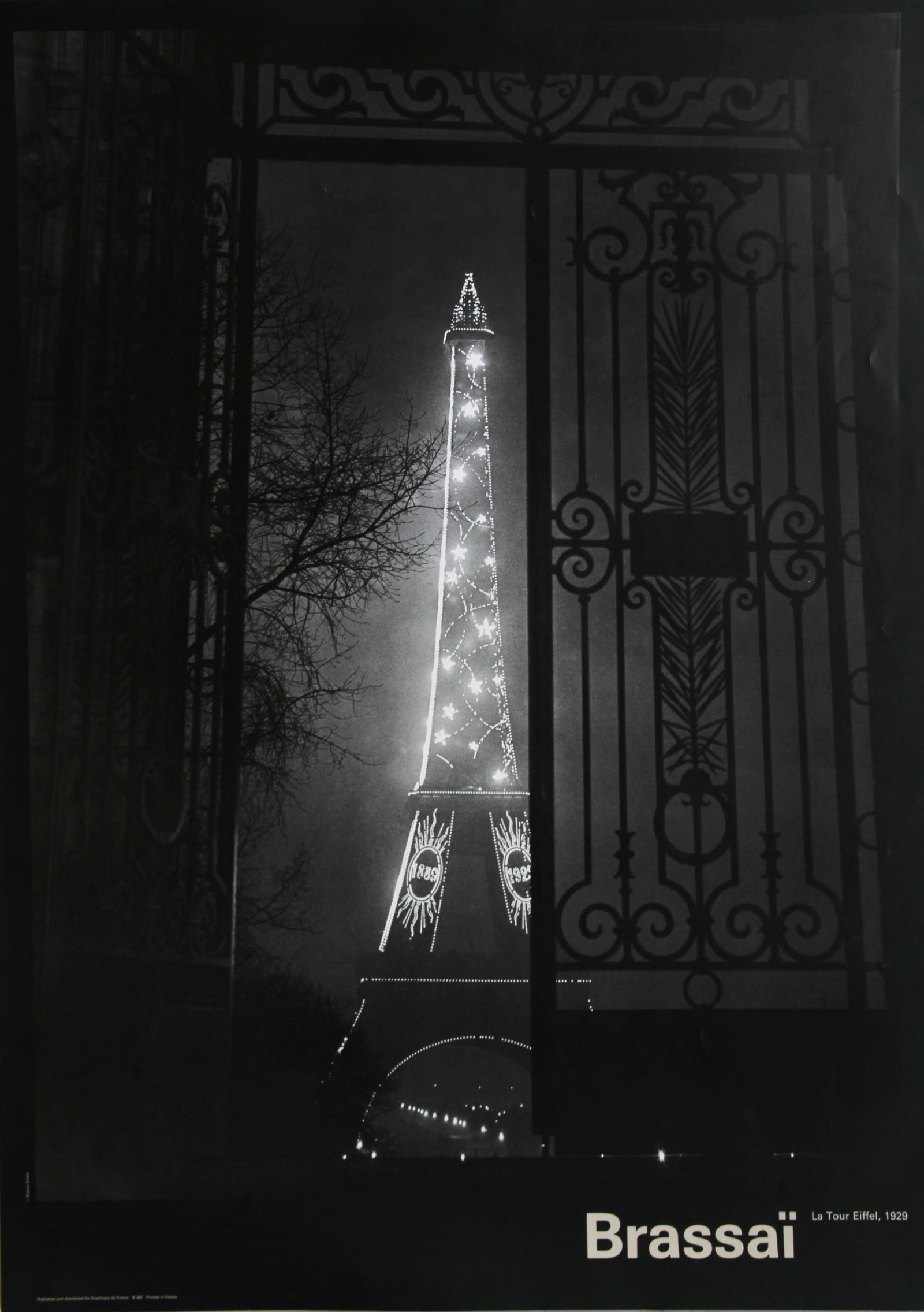 Gyula Halasz Brassai, Le Tour Eiffel, Poster: Artist: Gyula Halasz Brassai, Hungarian (1899 - 1994) Title: Le Tour Eiffel Year: of image: 1929 Medium: Poster Size: 35.5 in. x 26 in. (90.17 cm x 66.04 cm)