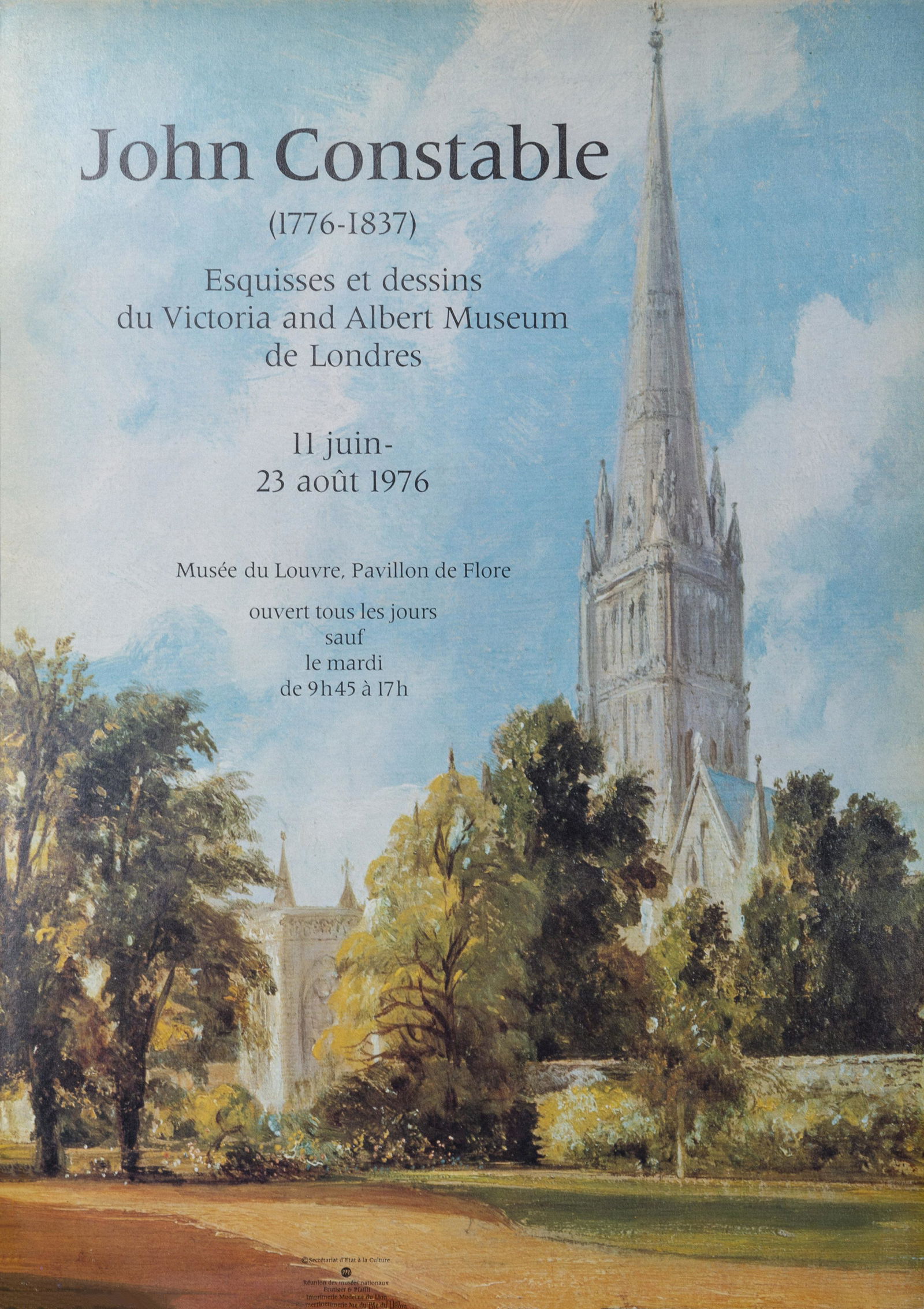 John Constable, Cathedral, Poster: Artist: John Constable, British (1776 - 1837) Title: Cathedral Year: 1976 Medium: Poster Size: 22.5 x 16 in. (57.15 x 40.64 cm)