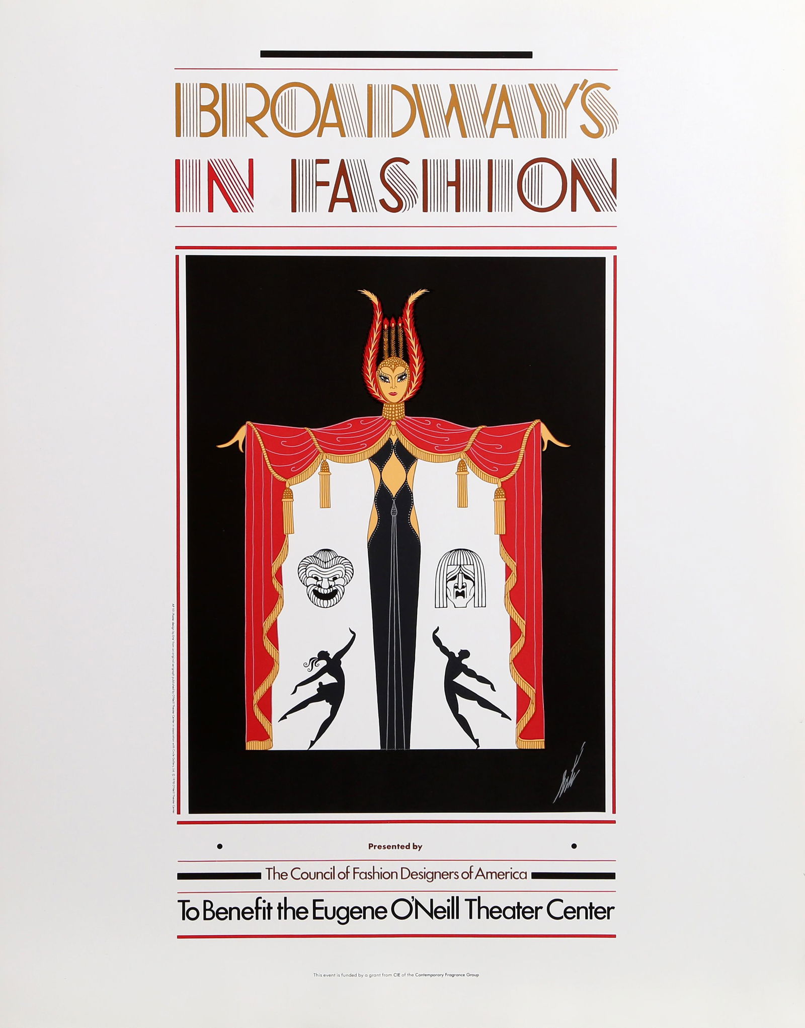 Erte, Broadways in Fashion, Poster: Artist: Erte, Russian (1892 - 1990) Title: Broadways in Fashion Year: 1978 Medium: Poster Size: 28 in. x 22 in. (71.12 cm x 55.88 cm)